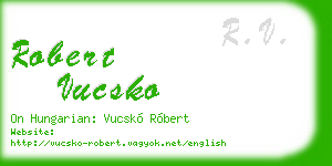 robert vucsko business card
